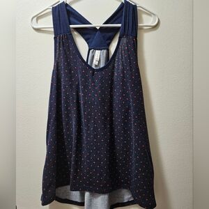 Navy & Red Polka Dot Tank Top